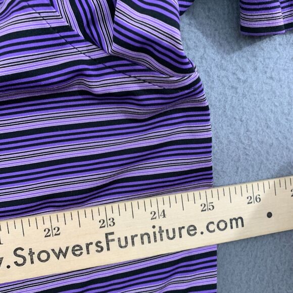 Peter Millar Summer Comfort Golf Polo Shirt Mens XL Striped Purple Stretch - Picture 8 of 16